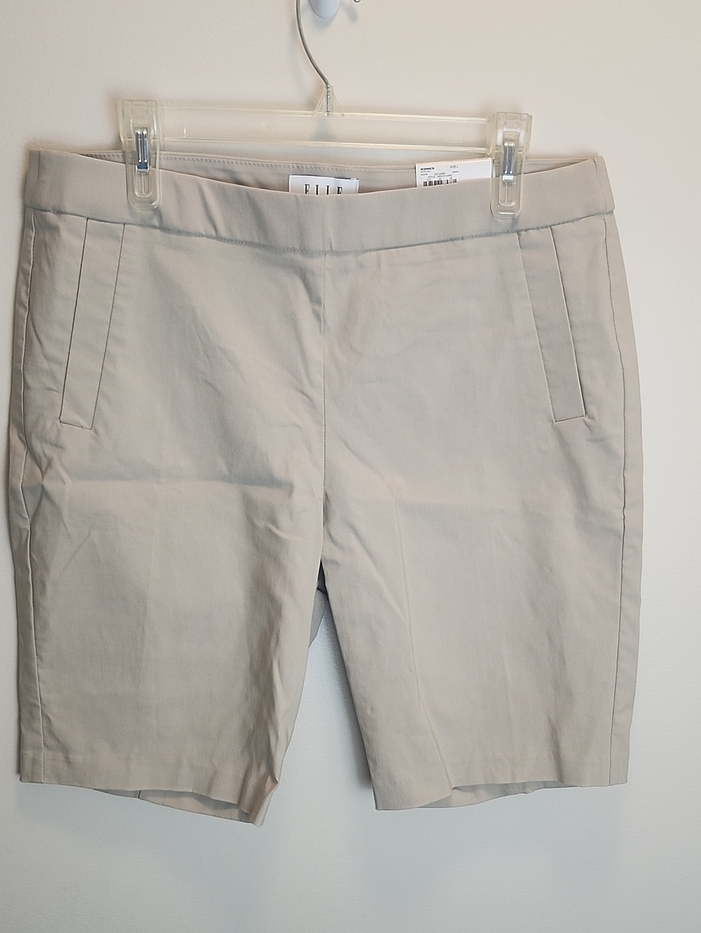 Elle Sand Mid Rise Pull-On Bermuda Shorts